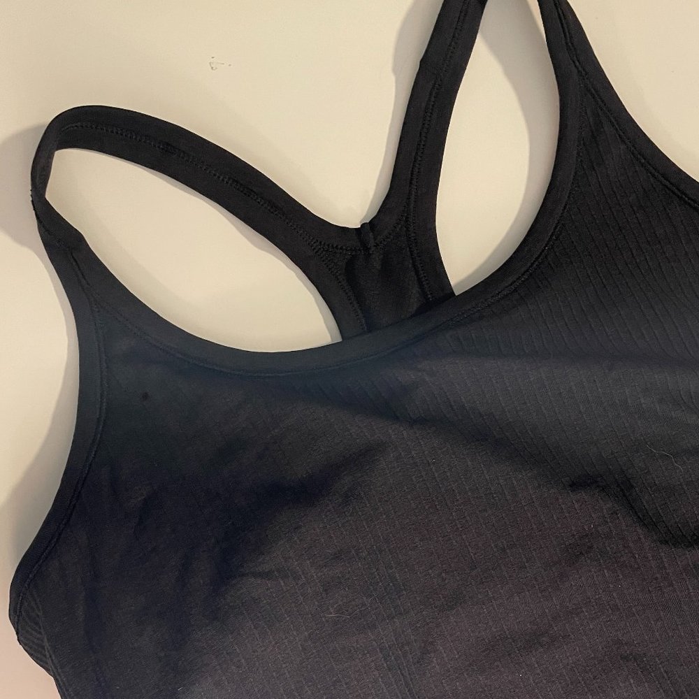 lululemon ebb to street tank top - black size 12